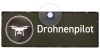 1 x Autoschild "Drohnenpilot" nato grün | mit Saugnapf Windschutzscheibe 18x6,5cm Aluverbundplatte