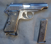 Walther PP Zella-Mehlis Stempel, SA/DA Großkaliber Pistole GK Pistole 7,65x17 mm Browning