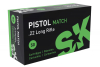 500 Schuss SK PISTOL MATCH .22 l.r. lfb 2,59g 40gr LRN Blei Rundkopf Wettkampfpatrone 286m/s Kurzwa