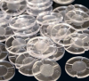 100 Stück GUALANDI DST1 > Transparente Kunststoffplättchen Discs zum Abdichten Schrotpatronen 12/70