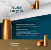 250St. H&N Geschosse .458(.45-70 Gov) TC HS 350grs 22,7g Haendler&Natermann BLEIGESCHOSS verkupfert