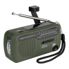 Notfallradio Kurbelradio FM/AM/SW1/SW2 Powerbank Solaraufladung oliv