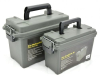 Munitionskiste Set Gr. 1+2 abschliessbar schlagfester Kunststoff Oliv– Patronenbox Transportbox Ammo