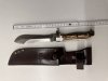 Linder White Horse Knife (Nr. 440915) – 440A Stahl, Teilsägezahn, Hirschhorn & Lederscheide