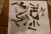 großes Konvolut Waffen-Innenteile ca. 25 Teile