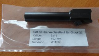 WECHSELLAUF VON IGB FÜR DIE GLOCK PISTOLE 23 4.GEN. IN KALIBER .357 Sig
