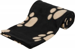 TRIXIE Hundedecke BARNEY Fleece 150x100cm schwarz/beige | für Allergiker geeigenet > 60° waschbar!