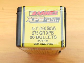 20 Geschosse Barnes .451 275gr XPB, #30548 - für .460 S&W oder 11,5x51