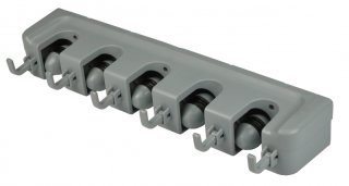 1 x 5er Gerätehalter / Waffenhalter mit Ballsystem | komplett aus Kunststoff |Kugelklemmen Gummiring