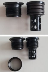 Mündungsbremse mit Adapter M18x1 auf M26x1,5