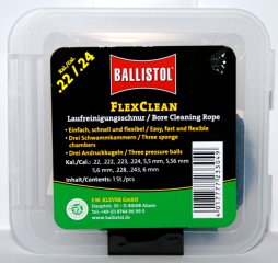 BALLISTOL Laufreinigungsschnur "FLEX CLEAN" > perfekt Kalibergenau für Büchse .22 .222 Rem. .223 224