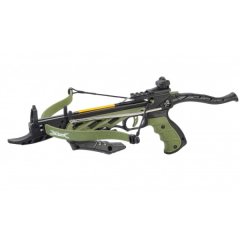 Pistolenarmbrust "ALLIGATOR I" Bicolor (Oliv / Schwarz), 80 lbs / 35kg, mit Selbstspannmechanismus
