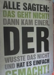 Blechschild 20x30 cm Alle sagten das geht nicht ....