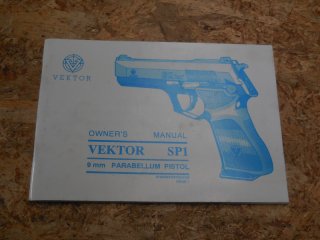 Vector SP1 Pistole Bedienungsanleitung englisch niederländisch Manual