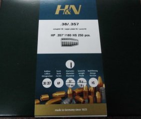 Geschosse H&N .38/.357 HP 180gr