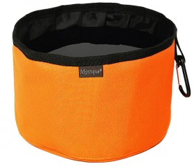1 x Faltbarer Wassernapf ORANGE - Füllmenge: 2 Liter | Gewicht: 90g | Reiseequipment für den Hund!