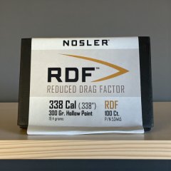 100 Geschosse Nosler .338 300 gr Hollow Point RDF