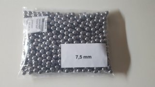 1 Kilo Stahlkugeln 7,5mm 588st.