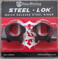 Weaver Montageringe NikkoStirling Quick-Release 1Zoll "medium"