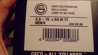 Geco Tactical 2,5-15x50 IR TT Absehen MDK 4 mit Leuchtkreuz