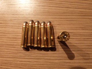 Dekomunition .357,TLM,6 Stück, S&W Messinghülse