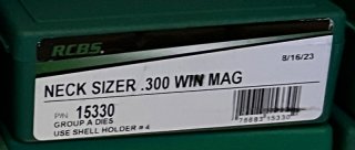 RCBS .300 Win Mag Necksizer Halskalibriermatrize NEU