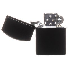 1 x Benzin Sturmfeuerzeug unbefüllt Farbe: SCHWARZ | Maße: ca. 5,5 x 4 x 1,3cm