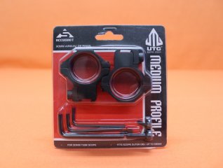 UTG Accushot Montageringe 30mm Medium (RGPM-30M4) Alu schwarz matt f. 11-13mm Prismenschiene BH=14mm