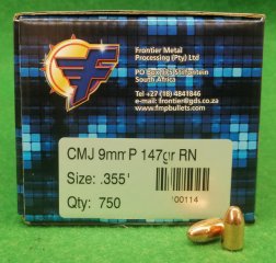 Frontier Geschosse 9mm 750 Stk. .355 RN 147grain