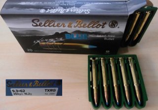 Munition S&B 9,3x62 TXRG Exergy blue bleifrei