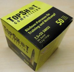 Munition Topshot 7,5x55 swiss K31 / K11 GP11