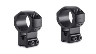 HAWKE Taktische Ringmontage Aluminium 30mm Mittelrohr für 9-11mm Schiene Bauhöhe EXTRA HOCH = 23mm