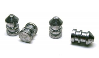 10 x ARES Vorderlader Schwarzpulver Präzisions MAXI BLEI Geschosse .454 11,53mm CAL 45 245grs 15,88g