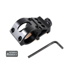 Versetzter / offset Taschenlampenhalter / Flashlight Mount 30mm Picatinny Weaver AR15 G95 tactical