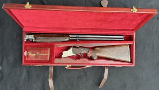 Winchester Grand European - Jagd - 12/70 - Gravur wie C3 - mit Koffer - Bockdoppelflinte BDF