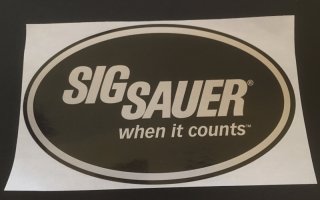 Original Sig Sauer Aufkleber When it counts Sticker Sportschiessen Schützensport