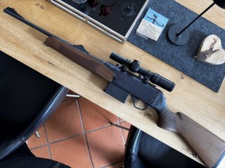Haenel SLB 2000 light mit 5 + 8 Schuss Magazin, CVI Drückjagdglas CVI 1-4x24