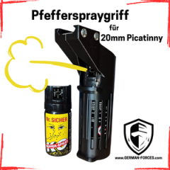 Pfefferspraygriff universal für 20mm Picatinny Selbstverteidigung