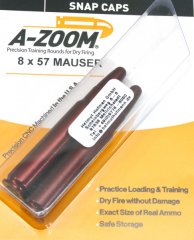 A-ZOOM Pufferpatronen Exerzierpatronen 8x57 IS JS Mauser Jagdkurs Jägerprüfung 2 Pack ROT ALU #12235