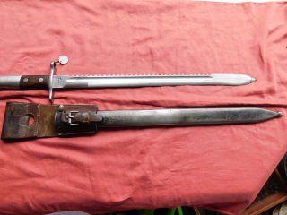 Schweizer Pionierbajonett M1914, super Zusand