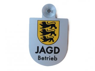 Autoschild für Windschutzscheibe JAGD Betrieb ALU Wappenschild Jagdbetriebschild NEU