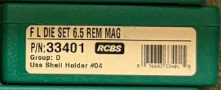 6,5 Rem Mag Matritzensatz RCBS Gr.D