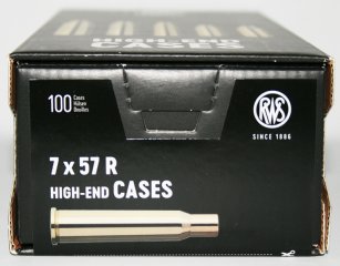 100 Stück NEUE RWS Hülsen 7x57R 7 x 57 R 7MM | NEUE RUAG Wiederladehülsen 100er Packung! #2412700