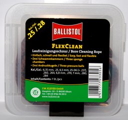 BALLISTOL Laufreinigungsschnur "FLEX CLEAN" > perfekt Kalibergenau für Büchse .25 .28 6,5mm 7mm 7x64