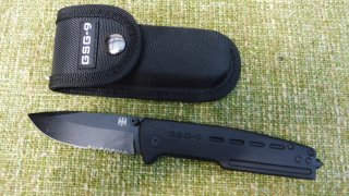 Taschenmeser GSG-9 Klappmesser EM1 - Wellenschliff mit Holster TOP Messer *****ansehen ****