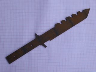 Sammler Kampf-Messer Rohling im Extrema Ratio Stil, 80 CRV 2, ungehärtet