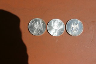 Silbermünzen 3 ältere 5 DM Sondermünzen