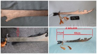 Dekorativer Säbel India 70cm Stahlklinge mit Verzierung