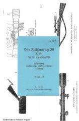 Nachdruck Wehrmacht Dienstvorschrift Zielfernrohr 39 (Zielvier) zum Karabiner 98k