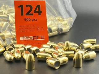 2000 Geschosse Alsa Pro 124gr FMJ RN 9mm .355 I kein Geco I kein LOS